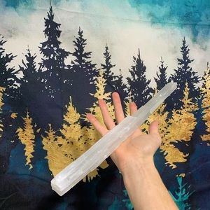Extra large selenite crystal wand